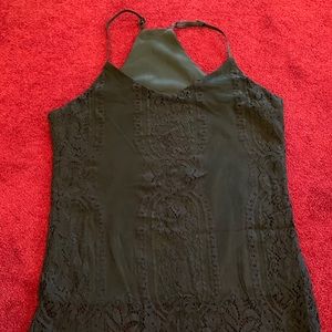 Lacy spaghetti strap tank